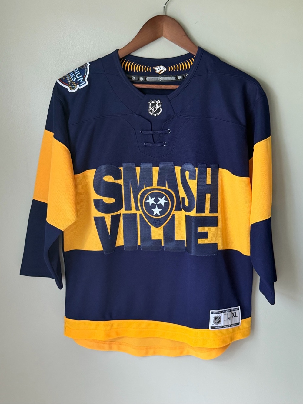 NHL Nashville Predators Smashville Kids Hockey Jersey - Navy & Gold